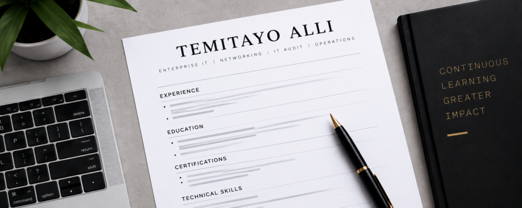 Temitayo Alli professional resume